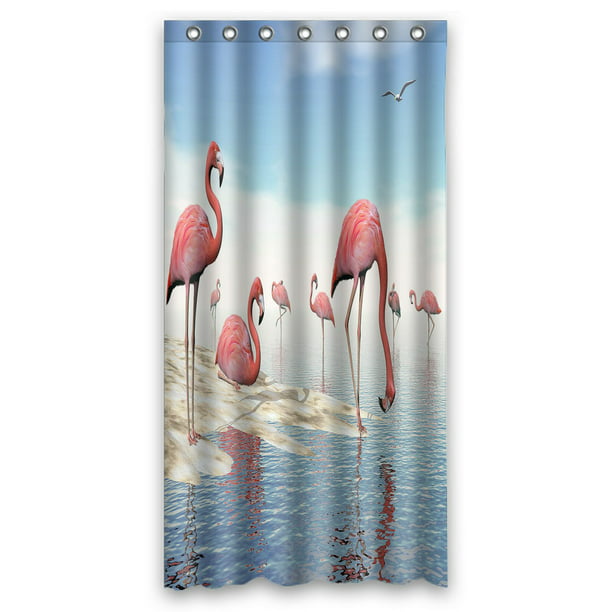 Hot Flamingos Waterproof Bathroom Polyester Shower Curtain Liner Water Resistant